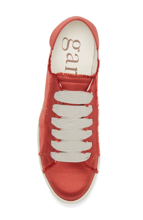 Shop Pedro Garcia Persy Satin Sneaker In Rubine Satin