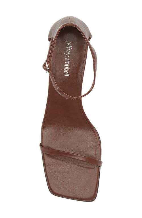 Shop Jeffrey Campbell Celina Kitten Heel Ankle Strap Sandal In Mid Brown