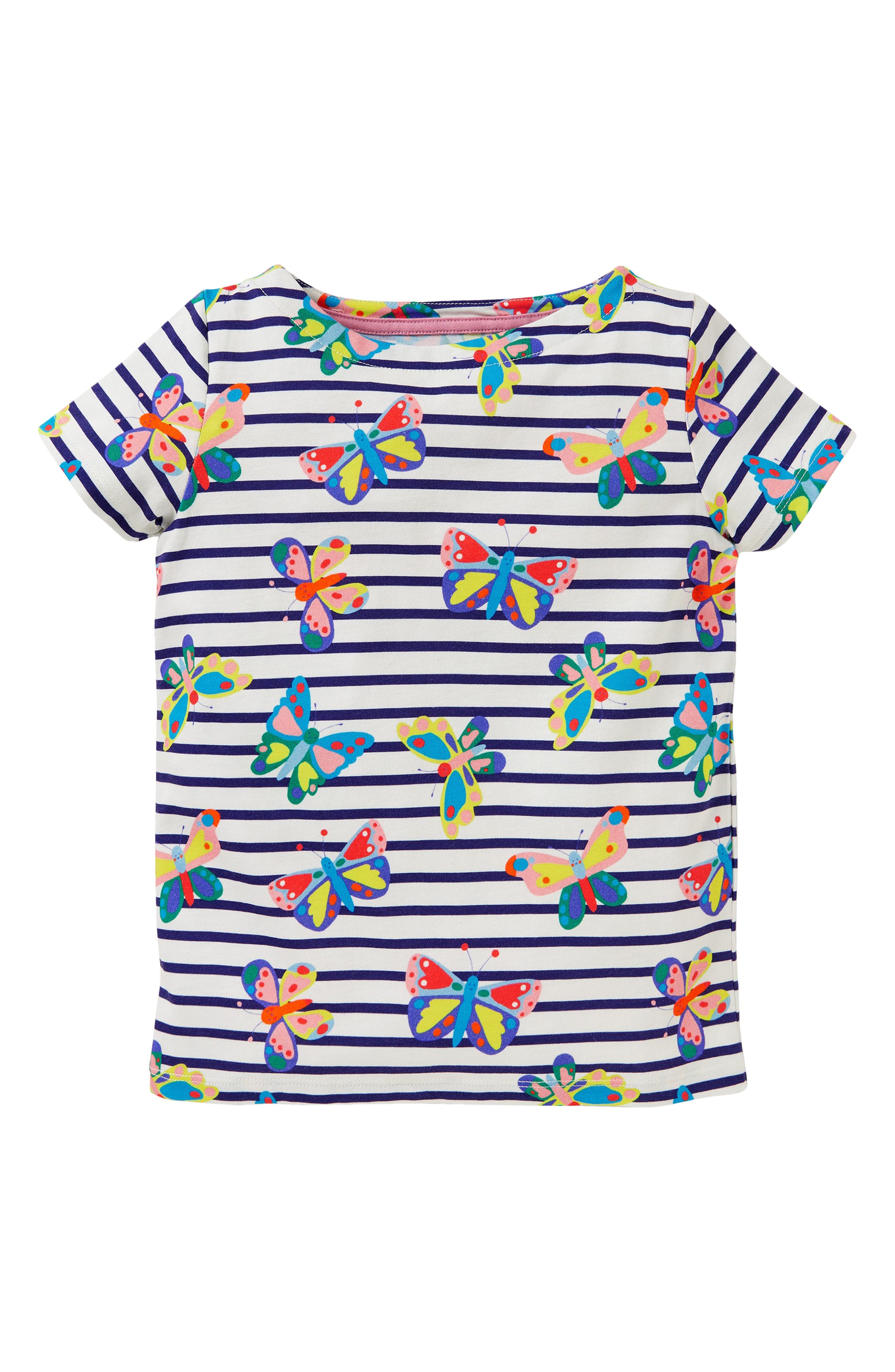 Mini Boden Boys vintage stripe slub cotton tees t-shirt short sleeve summer 