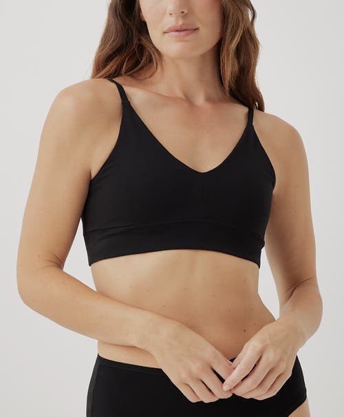 Shop Pact Organic Cotton Everyday Classic T-shirt Bra In Black