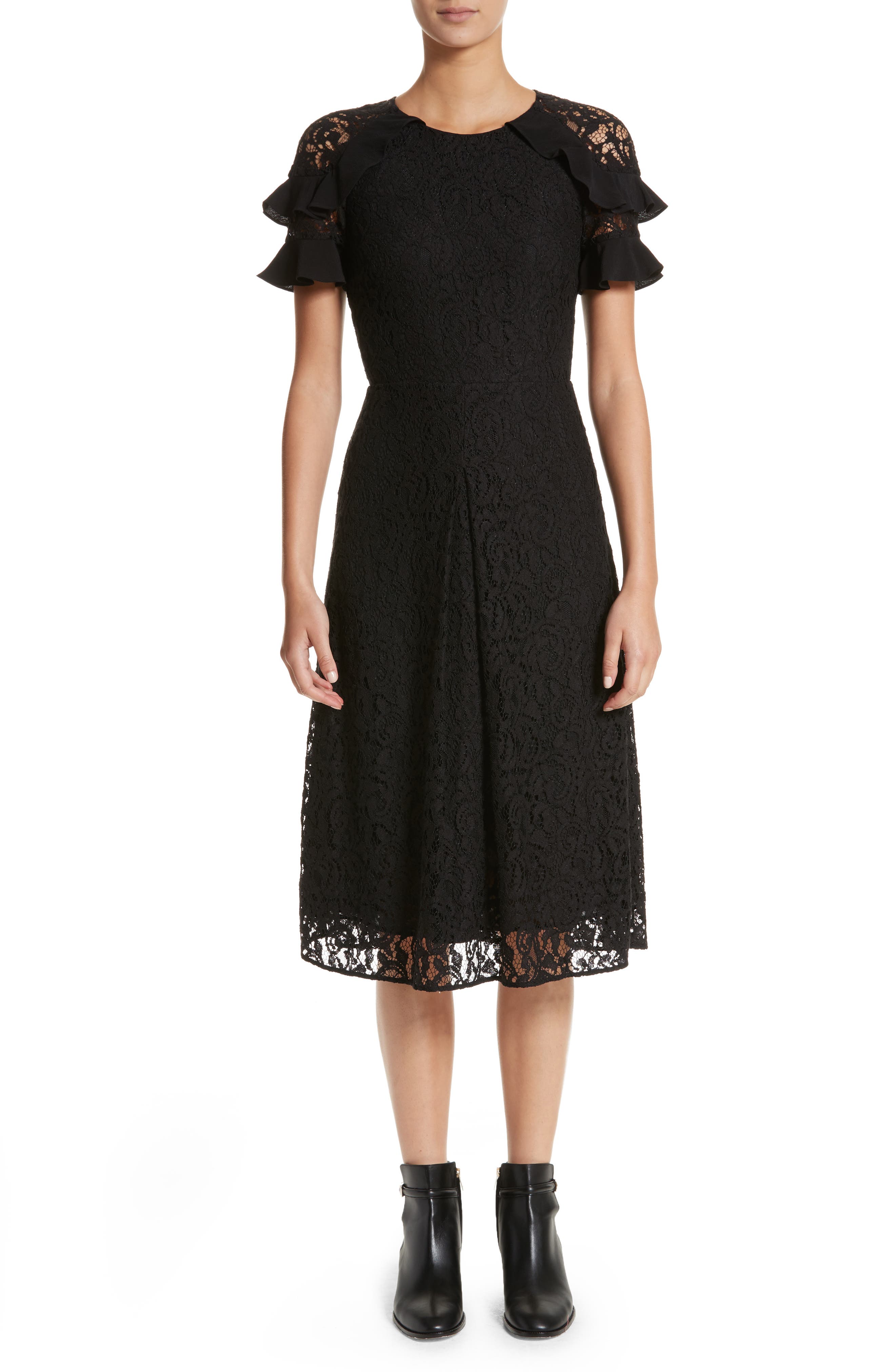 burberry black lace dress