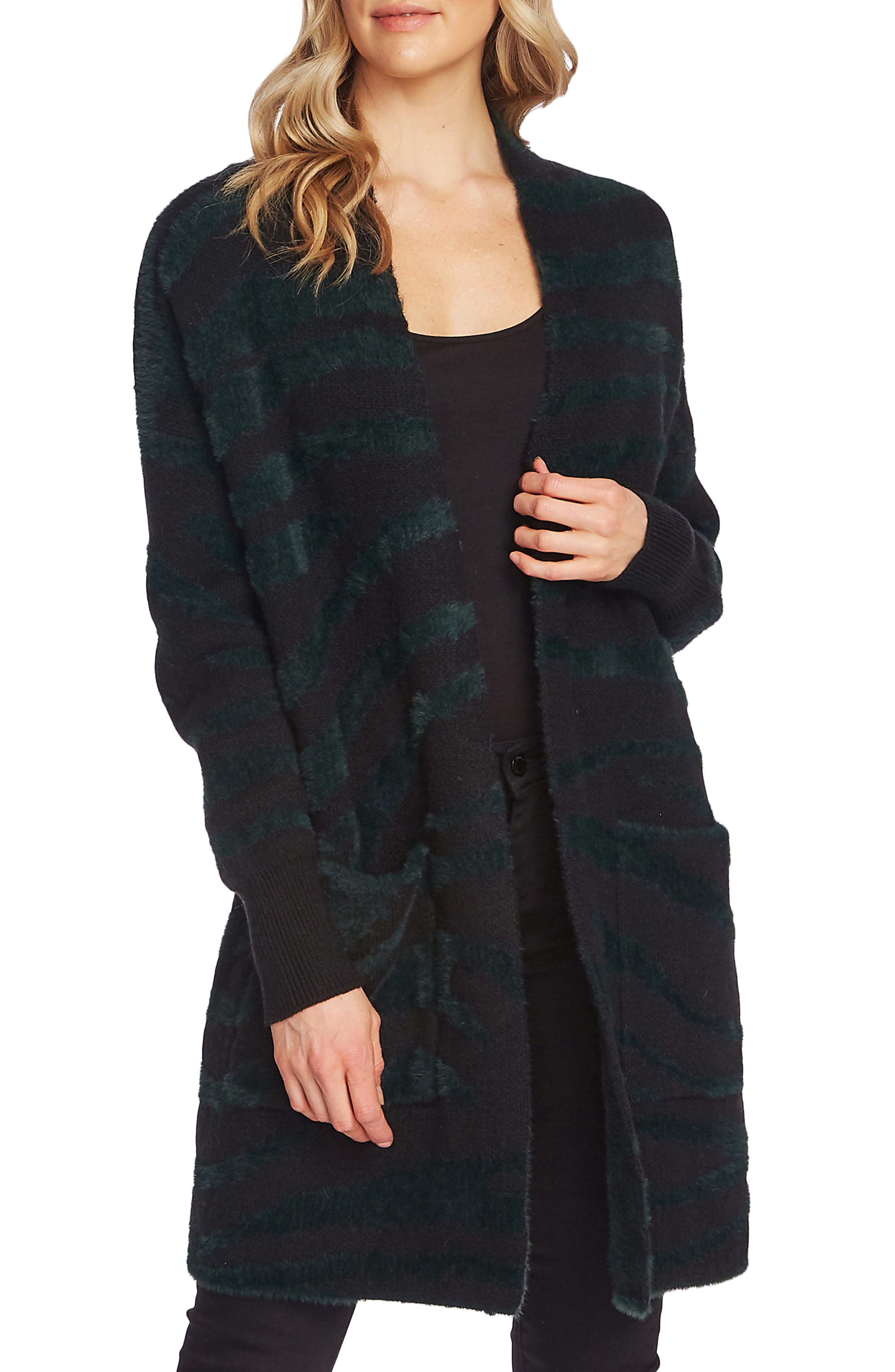 vince camuto zebra cardigan