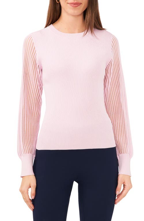 halogen(r) Mix Media Sweater in Lilac Petal Pink