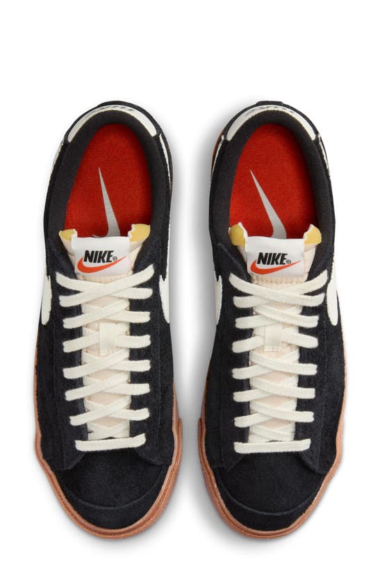Shop Nike Blazer Low '77 Sneaker In Black/ Sail/ Brown