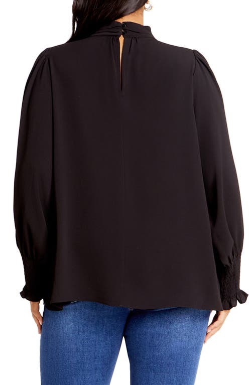 Shop City Chic Iris Keyhole Top In Black