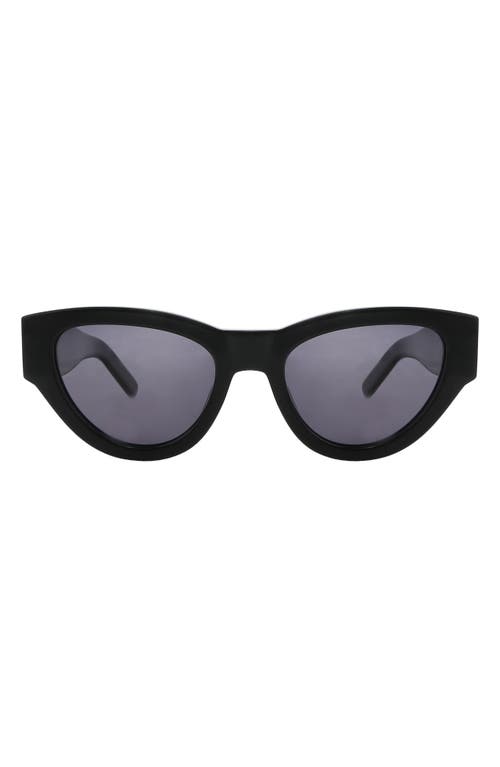 The Carla Polarized Cat Eye Sunglasses in Black-Jet
