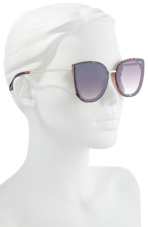 Shop Quay Australia Flat Out 60mm Cat Eye Sunglasses In Tortoise/brown