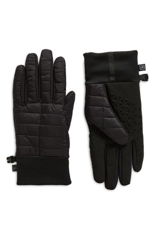 U R Quilted Puffer Gloves Black at Nordstrom,