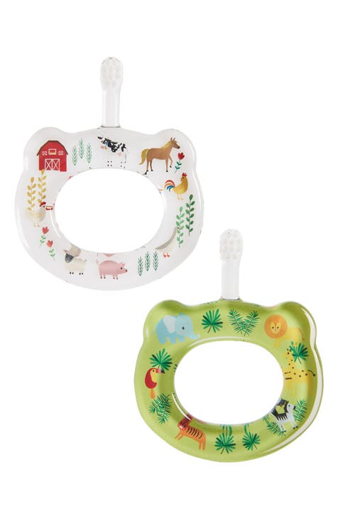 Assorted 2-Pack Jungle Animals & Farm Baby Toothbrushes