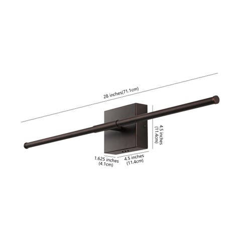Jonathan Y Makena Modern Minimalist Dimmable Integrated Led Metal Wall Sconce In Oil Rubbed Bronze