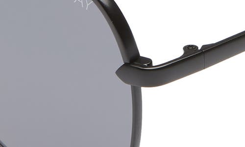 Shop Quay High Key Mini 51mm Aviator Sunglasses In Black/smoke Polarized