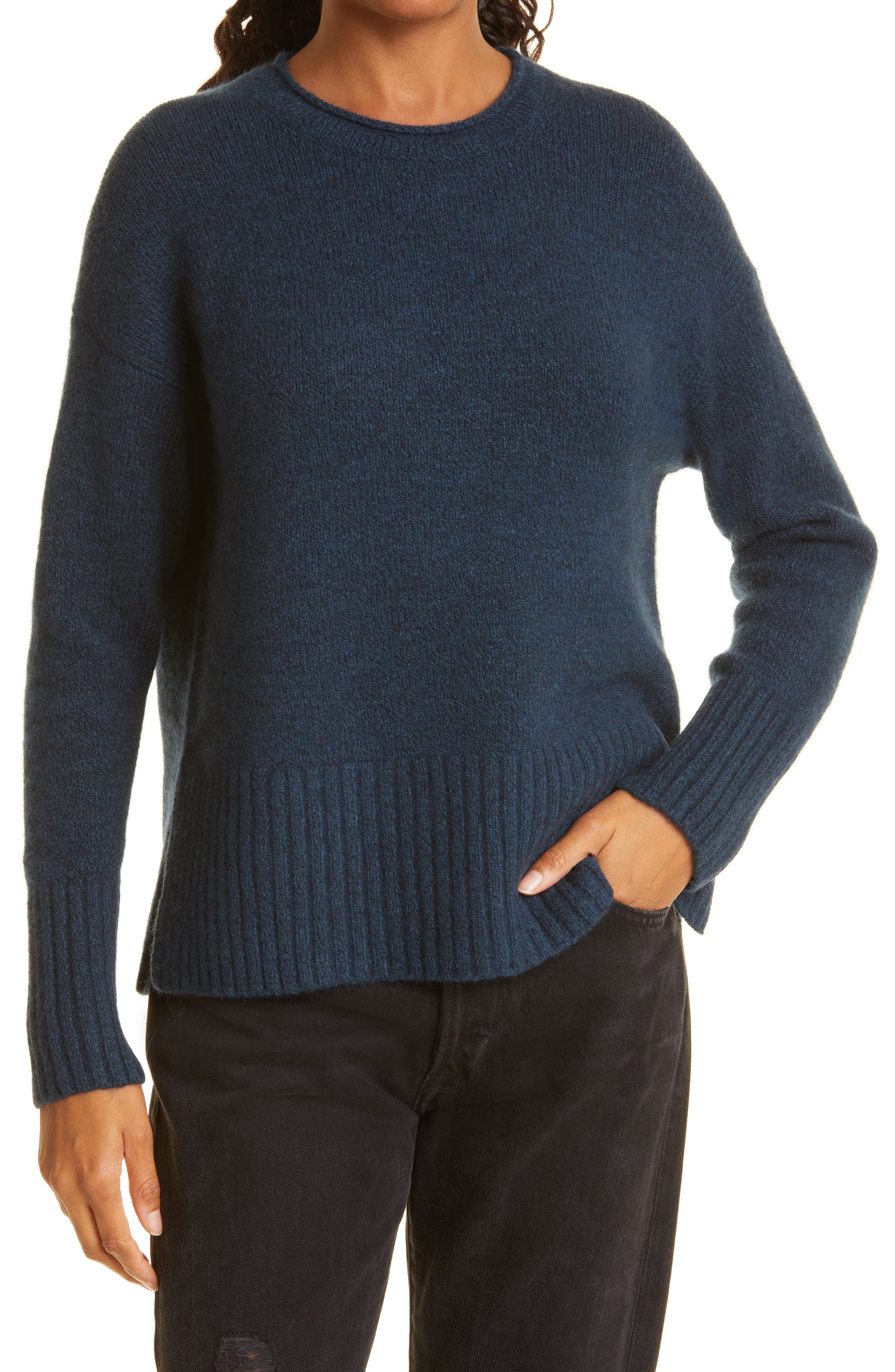 dropped shoulder sweater