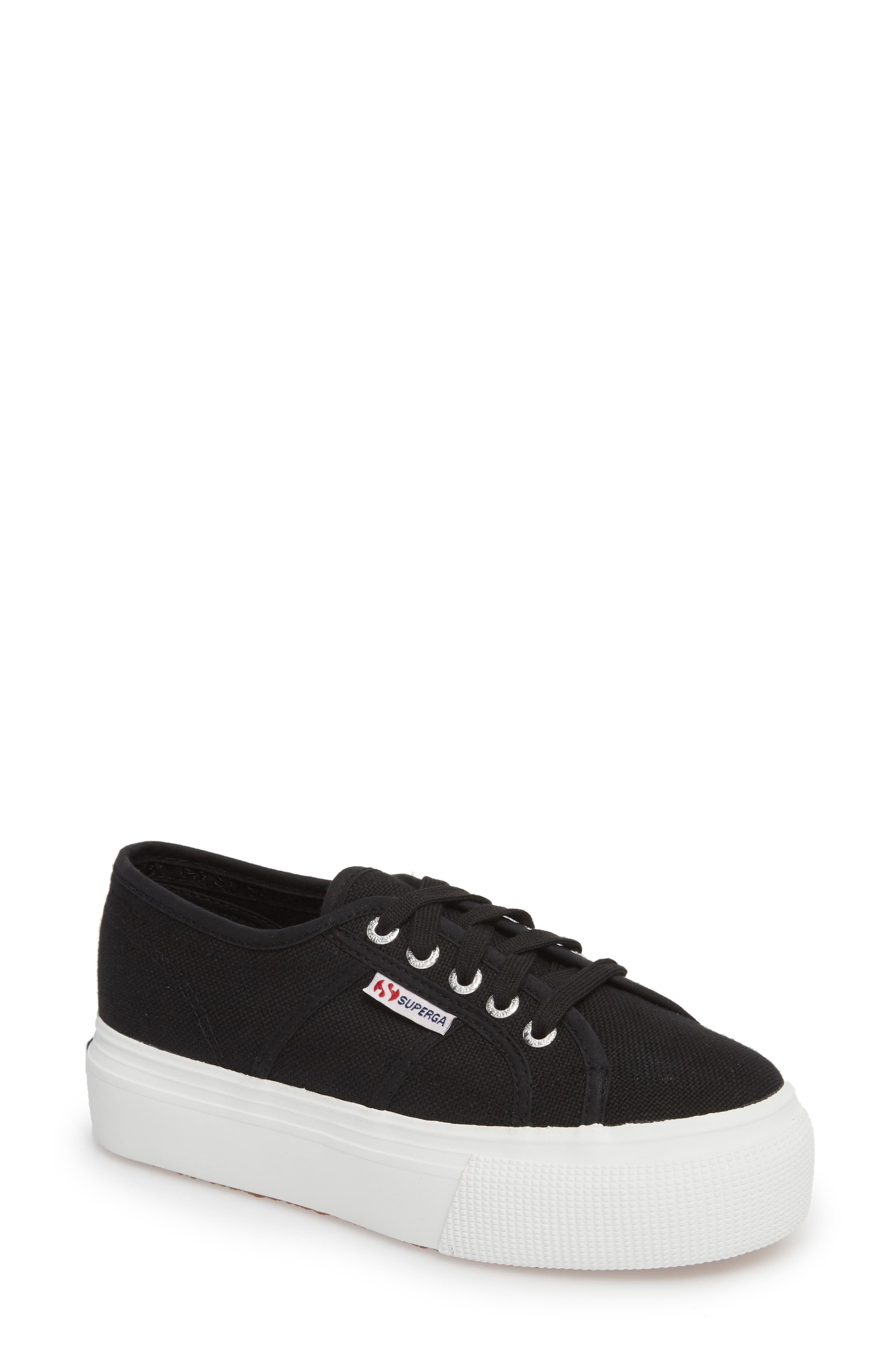 UPC 829105532137 product image for Women's Superga Acot Linea Platform Sneaker, Size 8.5US - Black | upcitemdb.com