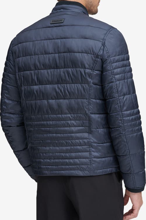 Shop Andrew Marc Grymes Packable Quilted Puffer Jacket In Ink