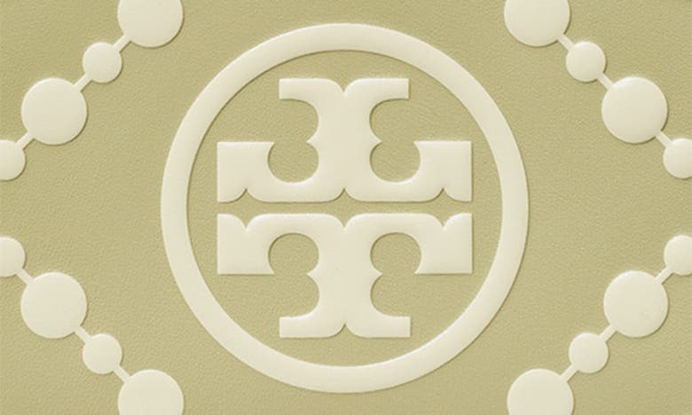 Shop Tory Burch T Monogram Embossed Leather Bifold Wallet In Olive Sprig