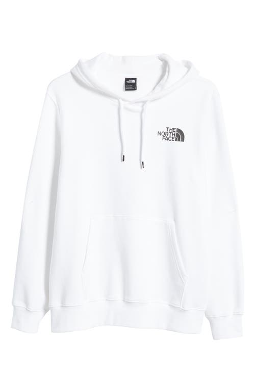 Shop The North Face Never Stop Exploring Box Logo Graphic Hoodie In Tnf White/tnf Black