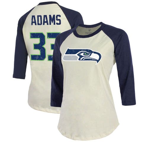 : Fanatics Women's White/College Navy Seattle Seahawks Durable  Raglan 3/4-Sleeve T-Shirt : Sports & Outdoors