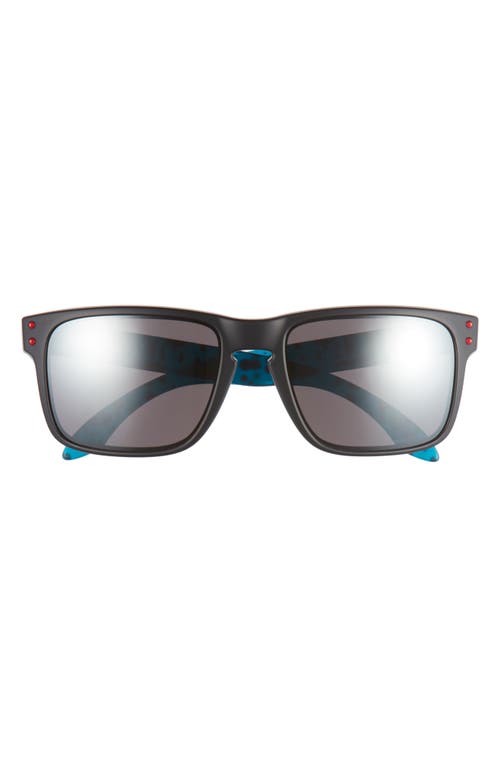 Oakley Holbrook 57mm Blue Light Blocking Square Sunglasses in Shiny Black at Nordstrom