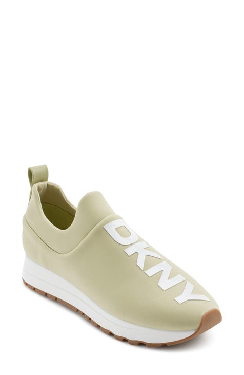 green slip on sneakers