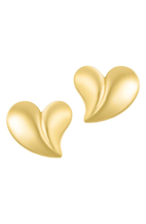 Adornia Heart Stud Earrings In Gold