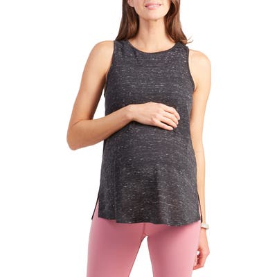 Ingrid & Isabel Active Cross Back Maternity Tank, Black