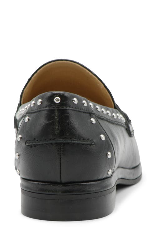 Shop Charles By Charles David Basile Studded Penny Loafer In Black Distressed