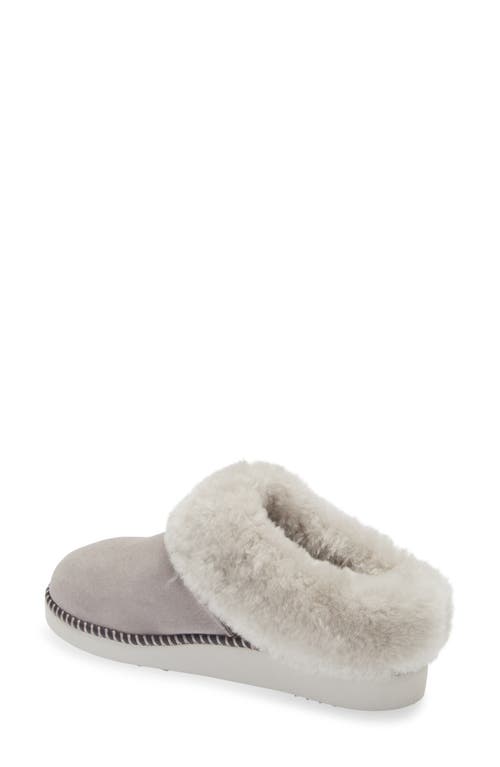 Shop Olukai Genuine Shearling Slipper In Fog/mist Grey