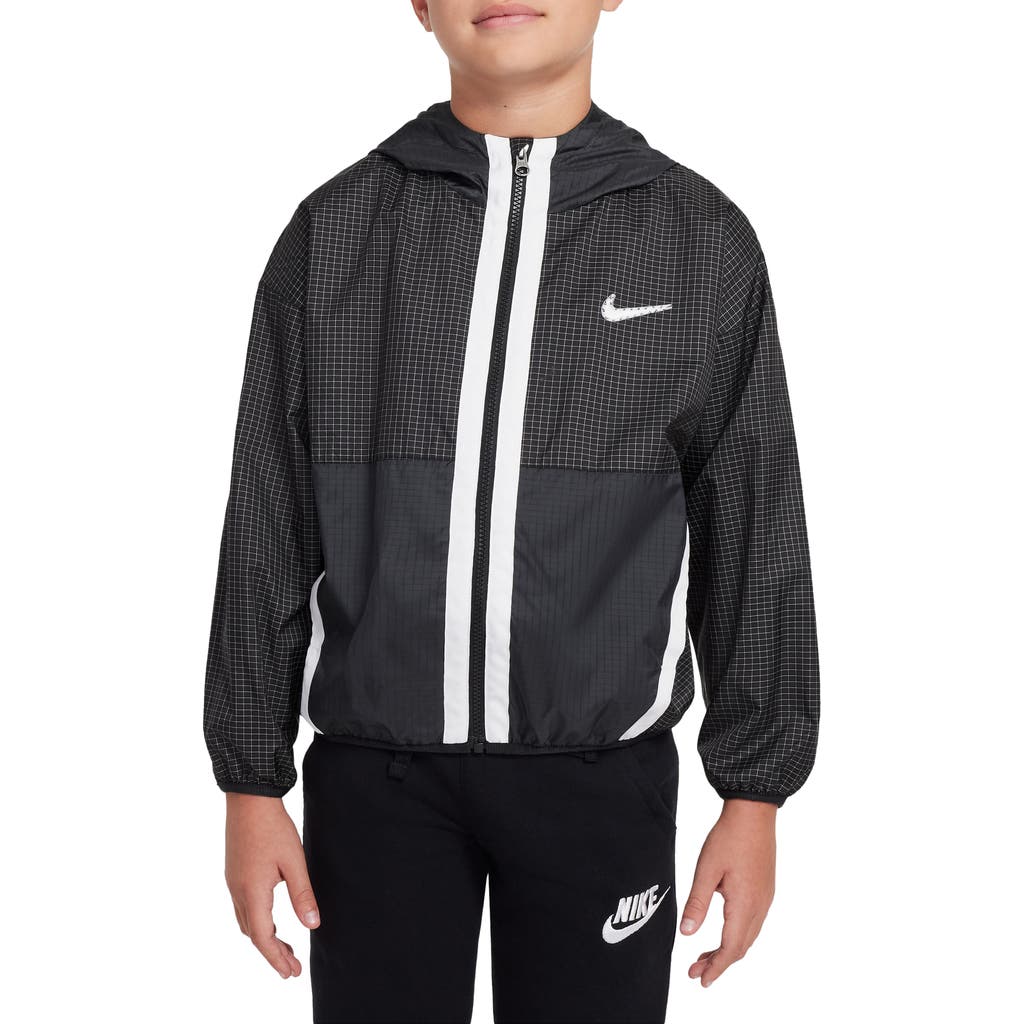 Nike Kids' Woven Jacket In Black/dk Smoke Grey