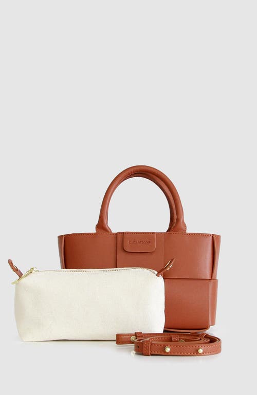 Shop Belle & Bloom Little Love Woven Crossbody Bag In Camel