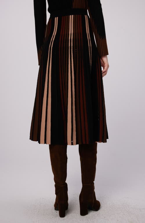 Shop Dvf Tribeca Sweater Skirt In Knitsun Pleats Camel/brown