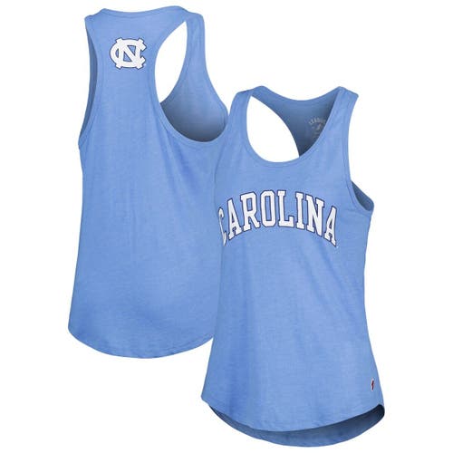 Women's League Collegiate Wear Carolina Blue North Carolina Tar Heels Two-Hit Intramural Tri-Blend Scoop Neck Racerback Tank Top in Light Blue at