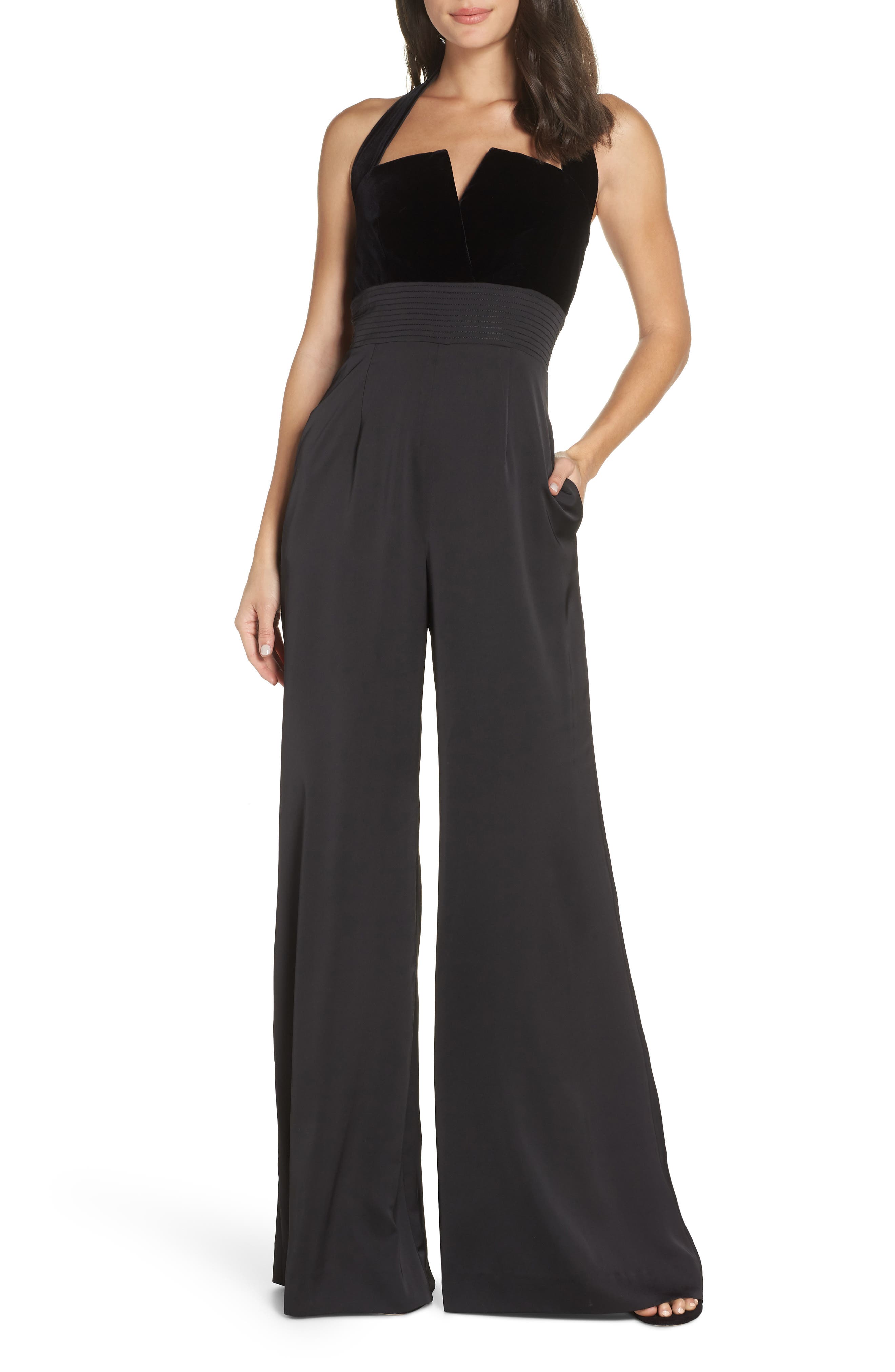 nordstrom velvet jumpsuit
