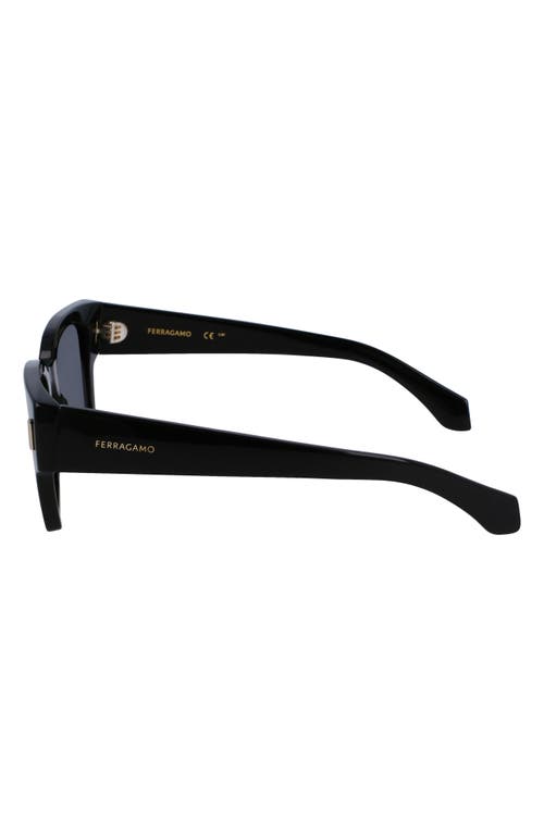 Ferragamo Rivets 52mm Square Sunglasses In Black