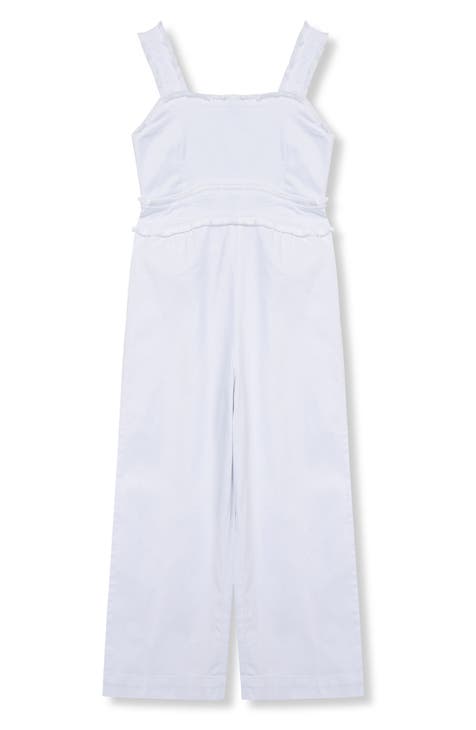 Girls hotsell white jumpsuit