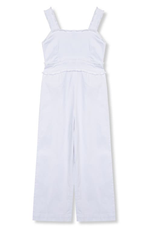 Habitual Kids Kids' Fringe Trim Sleeveless Wide Leg Jumpsuit White at Nordstrom,