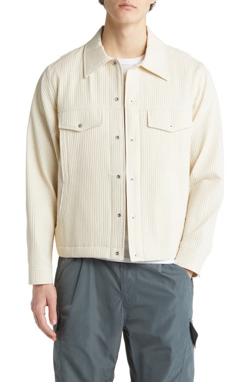 IISE Cotton Blend Worker Jacket in Ivory