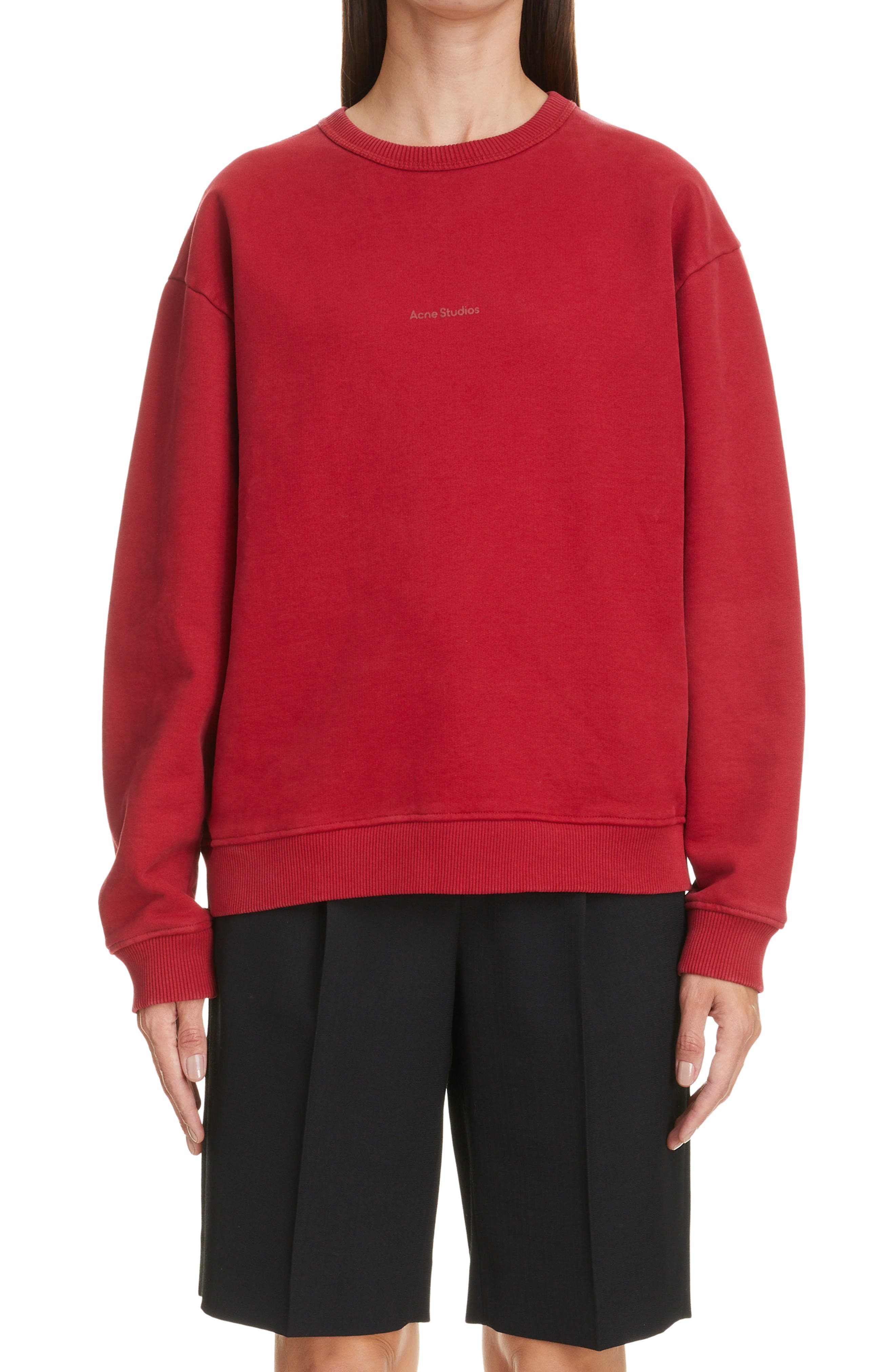 cherry red sweatshirt