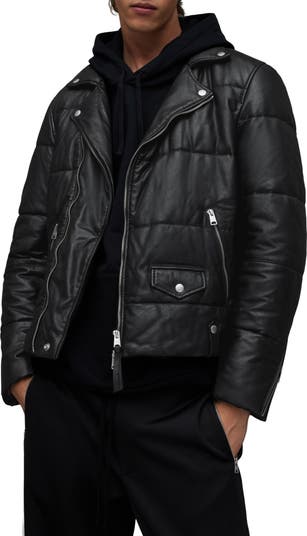 Allsaints quilted 2025 leather biker jacket