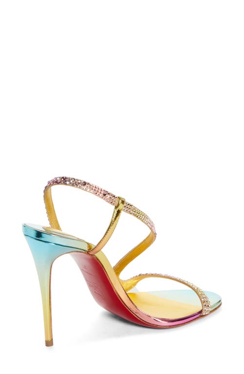 Shop Christian Louboutin Rosalie Iridescent Slingback Sandal In Boreal/multi/lin Gold