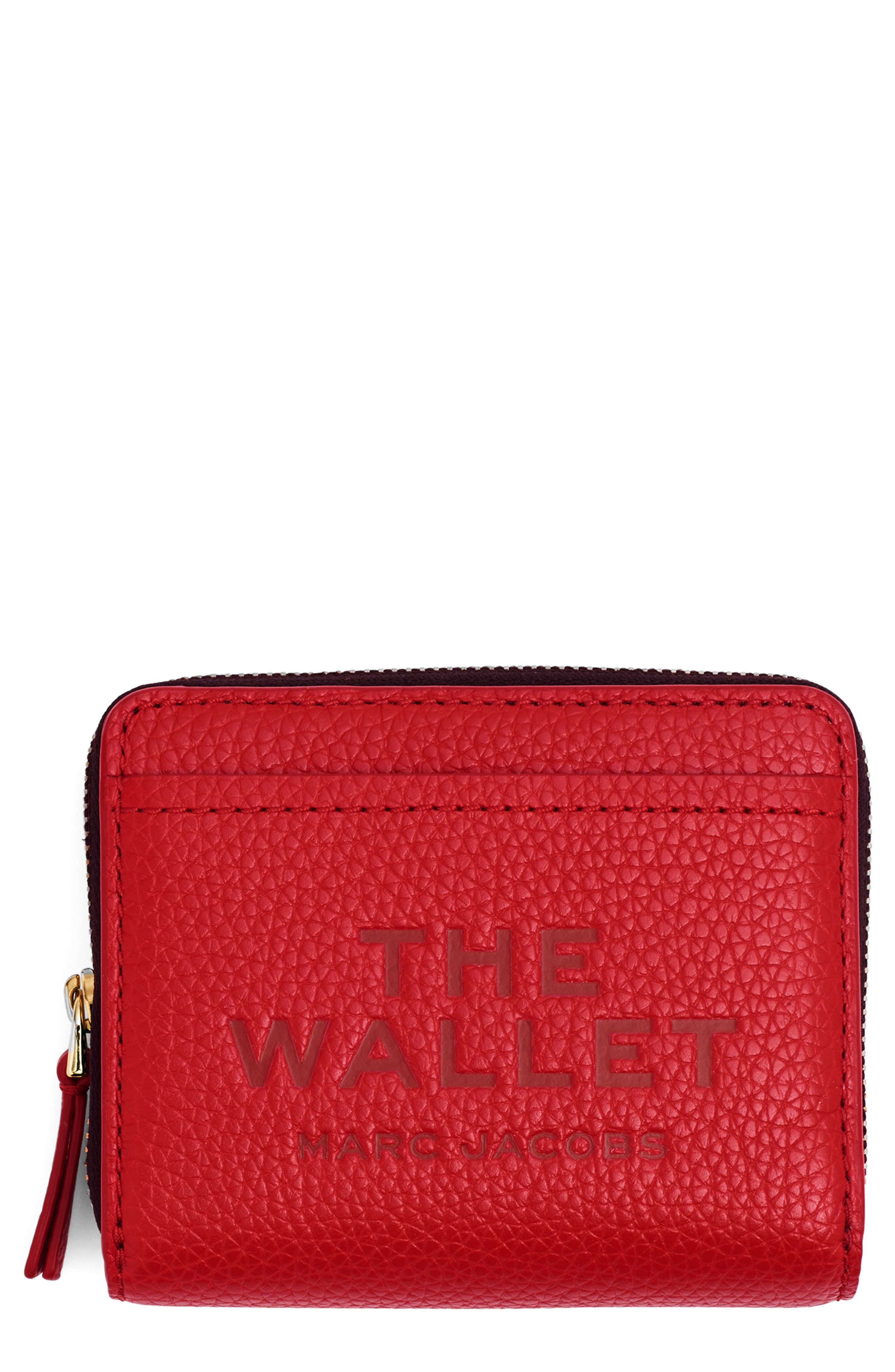 Marc Jacobs The Mini Leather Compact Wallet in True Red Cover