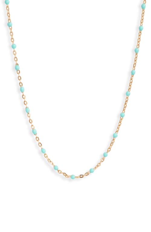 Set & Stones Kaz Bead Station Necklace In Gold/ Turquoise