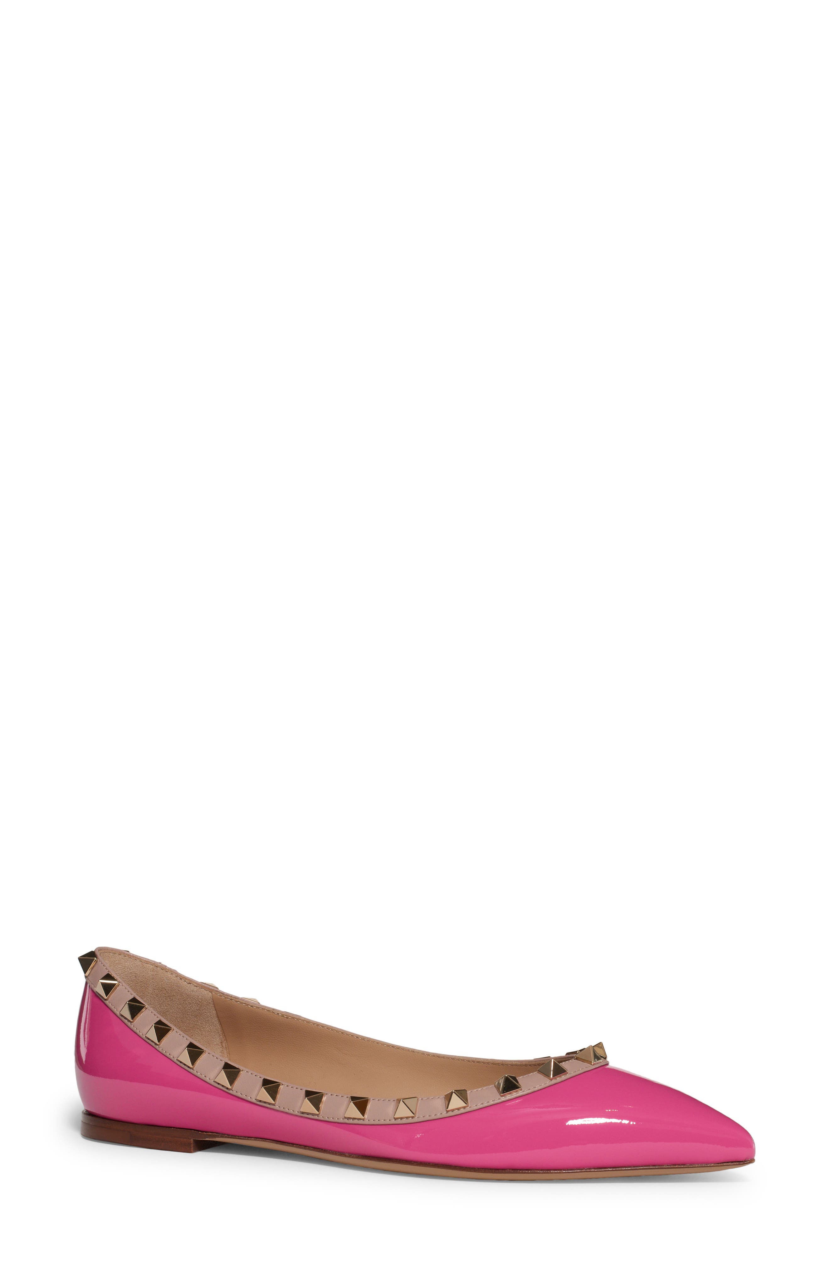 pink valentino flats