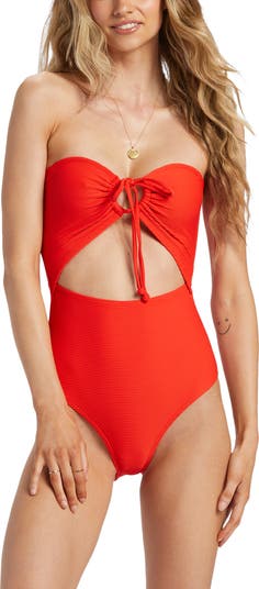 Billabong Tanlines Strapless One-Piece Swimsuit