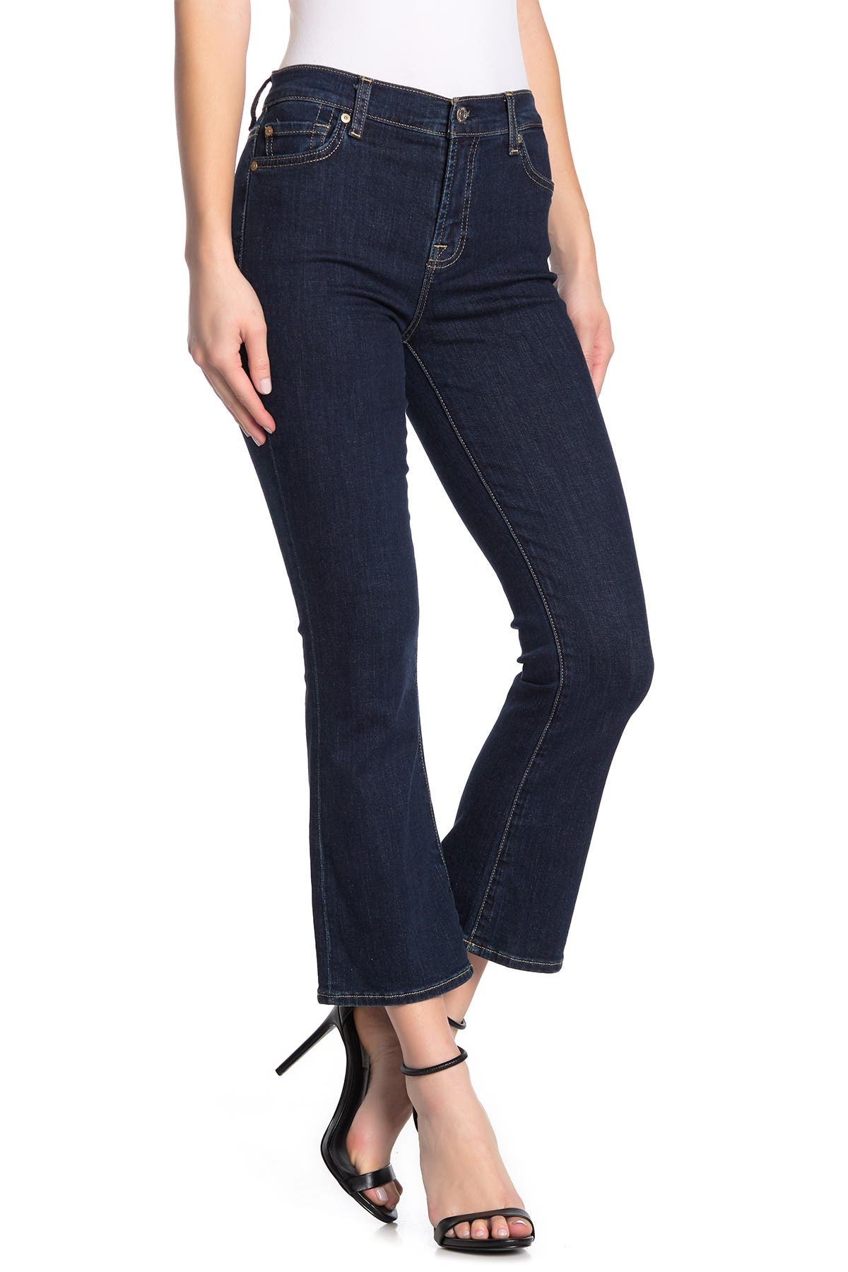 high waisted kick flare jeans