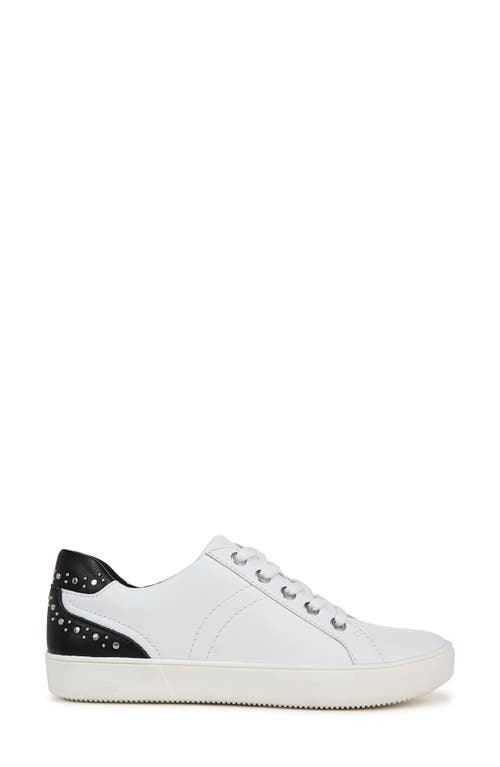 Shop Naturalizer Morrison Studded Sneaker In White/black Leather