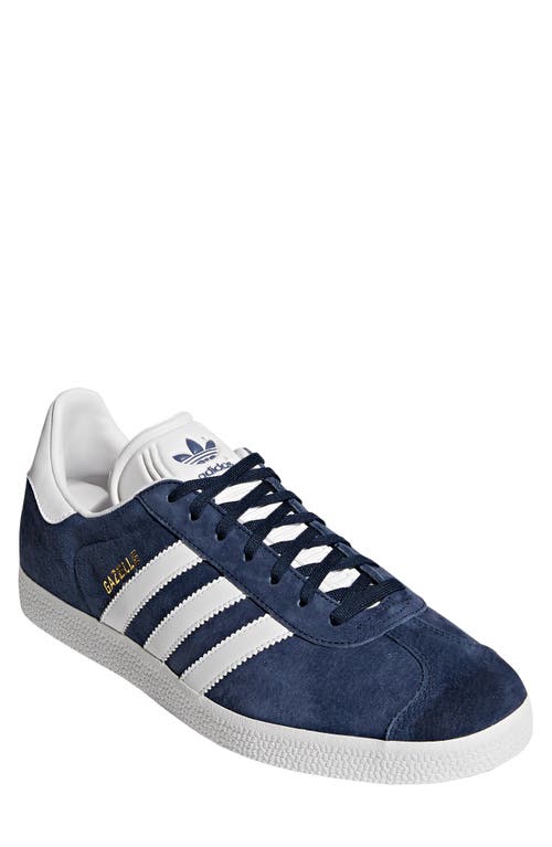 Adidas Originals Adidas Gazelle Indoor Sneaker In Collegiate Navy/white/gold Met