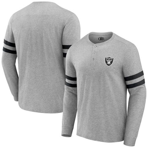 Cleveland Browns NFL x Darius Rucker Collection by Fanatics Henley Long  Sleeve T-Shirt - Heather Gray