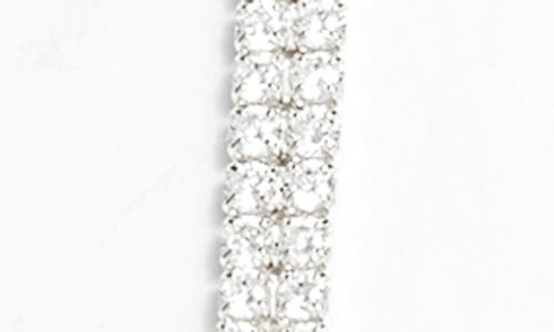 Shop Shymi Cubic Zirconia Tennis Hand Chain In Silver/white Stones