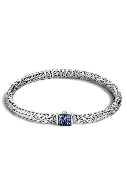 John Hardy Classic Chain Bracelet in Silver/Blue Sapphire at Nordstrom