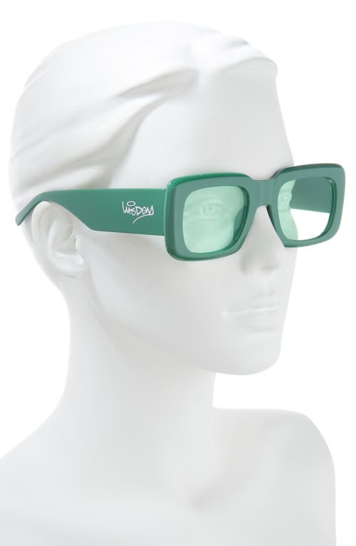 Wisdom Frame 1 52mm Square Sunglasses In Green